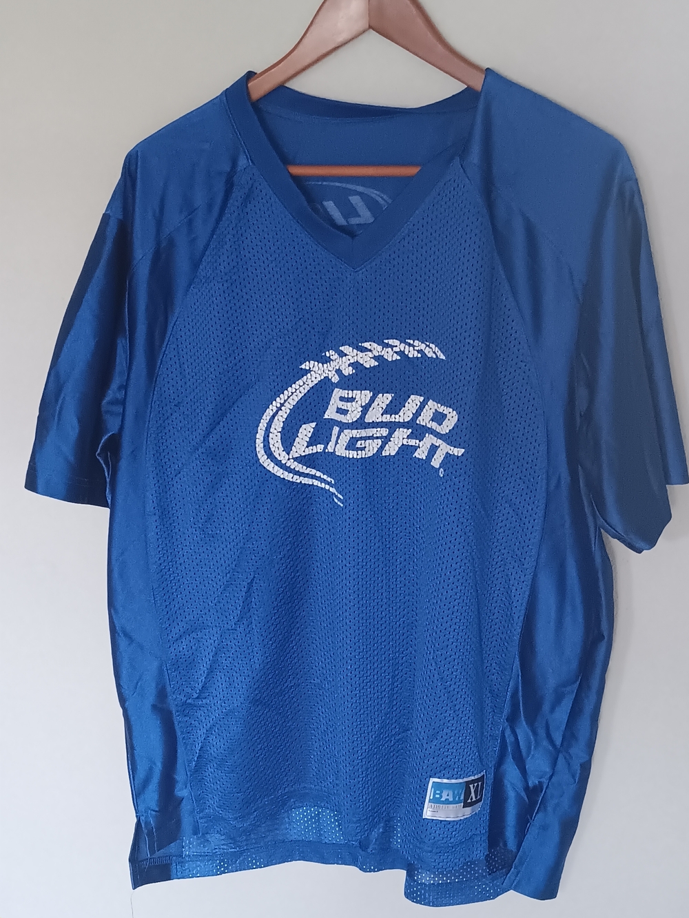 Vintage Bud Light Promo Blue Mesh Football Jersey